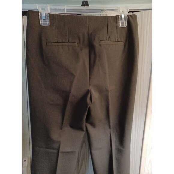 Talbots Sz 4P Brown Pleated Polyester Dress Pants zipper on the side. - Picture 5 of 7